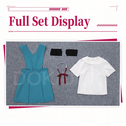 IN STOCK Reii / Asukaa Cosplay Costume DokiDoki-SR Anime Cosplay Women Asukaa Costume Socks Rei School Uniform Halloween Costume