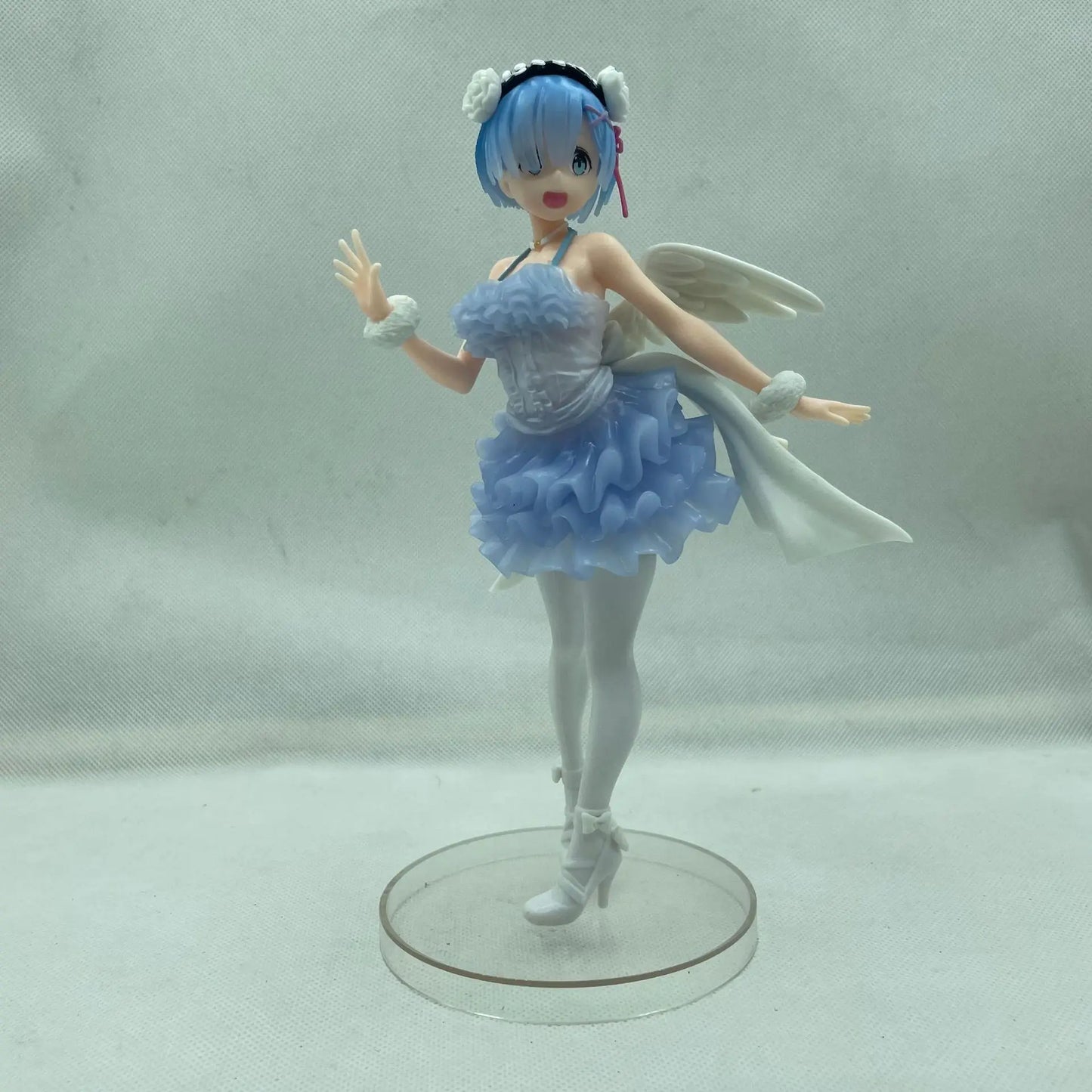 23cm Re:Zero Rem Angel Version Cute Bishoujo PVC Figure Wings Special Effects Anime Statue Desktop Decor Fan Collectible Gift