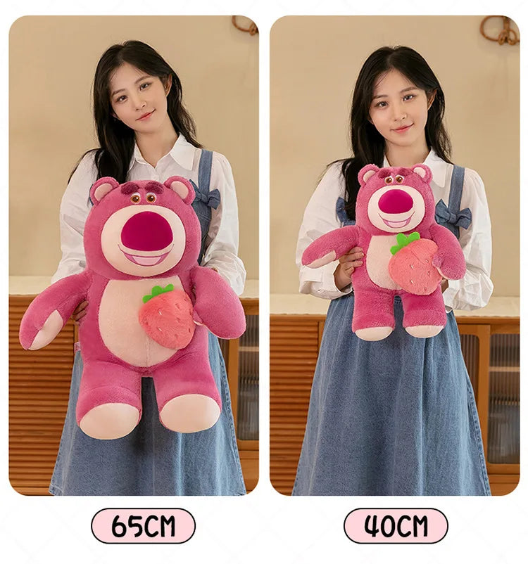 New 40-80cm Large Size Kawaii Strawberry Bear Series Plush Toy Pillow Doll Wedding Interior Accessories Couple Gift