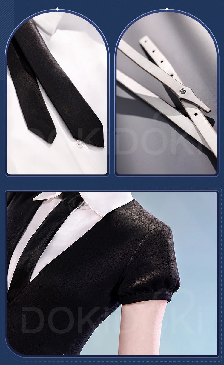 IN STOCK Phosphophylli/Cinnabar/Diamond Cosplay Costume Anime Land of the Lustrous Cosplay DokiDoki-SR Women Black Uniform