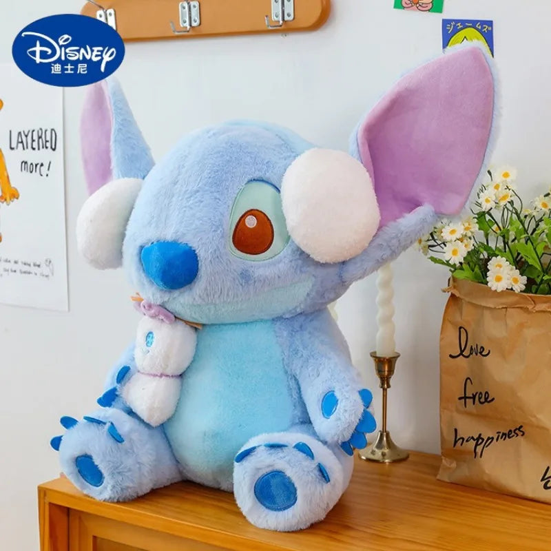 60/80/100cm Super Big Size Stitch Winter Disney Kawaii Anime Plush Stuffed Doll Cartoon Plushies Children's Pillow Holiday Gift