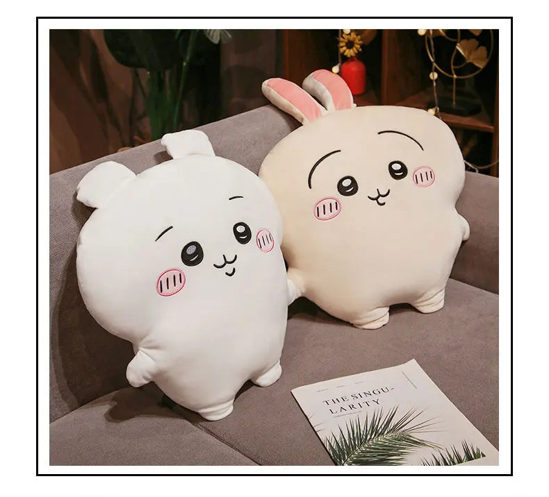 Very Soft Chiikawa Hachiware Usagi Back Cushion Big Size Cuddly Pillow Cartoon Stuffed Anime Sofa Bed Cushion Home Decor Gifts