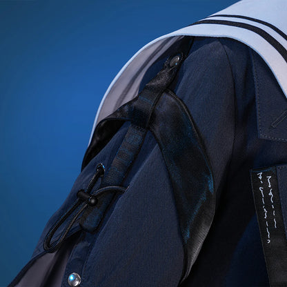 Wuthering Waves Chisa Cosplay Costume Wig Jacket Uniform Headwear Tattoo Sticker Socks Halloween Party for Women Girls Accessory