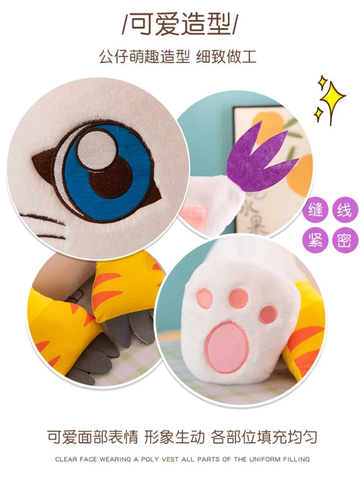 New Digimon Adventure Plush Toys Tailmon Action Figure Cartoon Stuffed Sitting Position Doll Soft Pillow Room Decor Toys Gifts