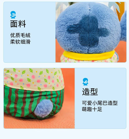 Disney 60cm Summer Watermelon Stitch Kawaii Plush Toy Cartoon Cute Soft Pillow Home Decoration Doll Children's Christmas Gifts