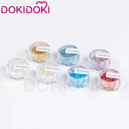 IN STOCK Diamond Wig Anime Land of the Lustrous DokiDoki Women 32cm Short Rainbow Gradient Heat Resistant Hair Free Wig Cap