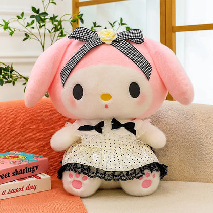 Sanrio Big Size 80cm Cute Kuromi My Melody Soft Stuffed Sofa Body Throw Pillow Plush Toys Dolls Kawaii Room Decor Holiday Gifts