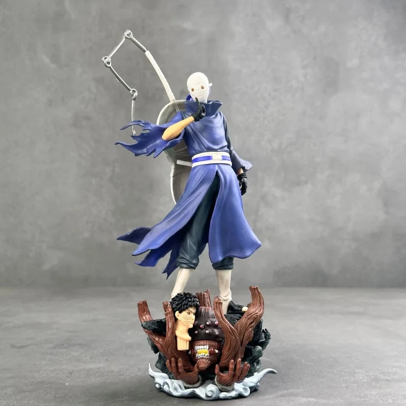 New Naruto Anime Figures Uchiha Obito Standing Posture Double Headed Sculpture Action Doll Pvc Model Statue Ornament Toys Gifts