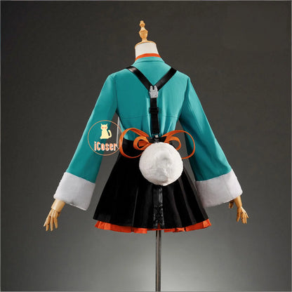 Zenless Zone Zero Zhao Cosplay Costume Wig Dress Uniform Tail Earrings Headwear Rabbit Ear Halloween Party for Women Girls Props