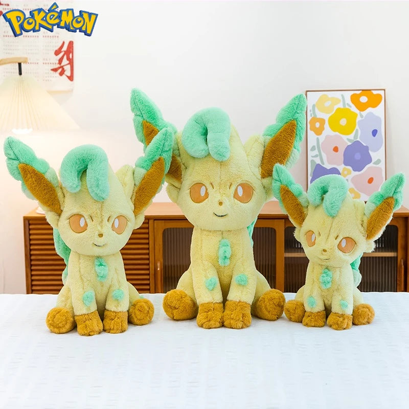 45/55/65CM Big Size Pokemon Leafeon Plushies Kawaii Cartoon Anime Doll Comfortable Soft Doll Children's Ornament Toy Gifts