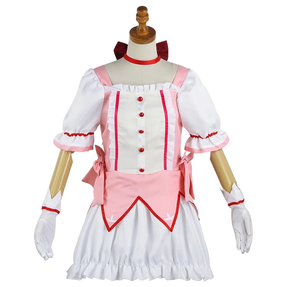 Puella Magi Madoka Magica Kaname Costume Set Cotton Polyester
