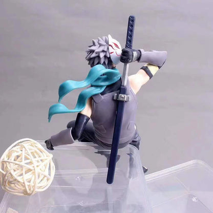 19cm Hot Cartoon Naruto Anime Figure Hatake Kakashi Action Figure Dark Ninja Kakashi Figurine PVC Collection Model Doll Toys