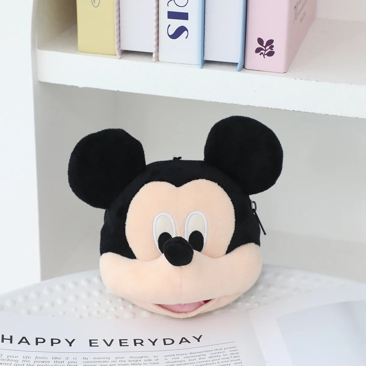 Cartoon Minnie Mouse Coin Purse Bag Pendant Plush Toy Mickey Lovely Earphone Storage Bag Kawaii Stuffed Anime Doll Gifts Girl