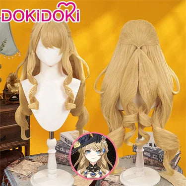 IN STOCK Navia Cosplay Costume Game Genshin Impact DokiDoki-SR Women Halloween Costume Metal Accessories Medieval Navia Wig