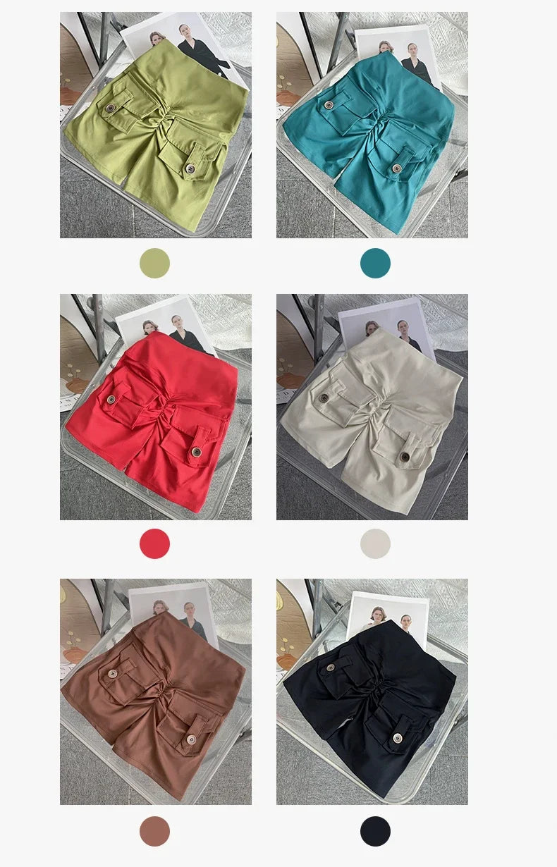 Nude High Waist Peach Butt Sport With Pocket Yoga Shorts Leggings Quick Drying Gym Training  Cycling Outdoor sports Shorts