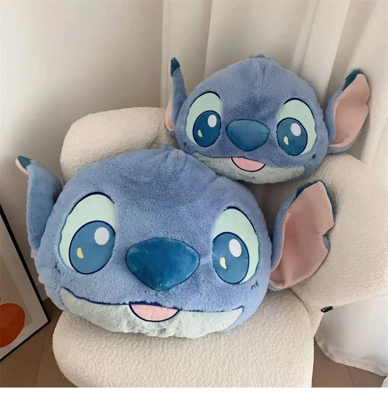 Comfortable Stitch Back Cushion Cuddly Throw Pillow Stuffed Anime Cushion Headrest Car Home Decor Sofa Bed Birthday Gifts