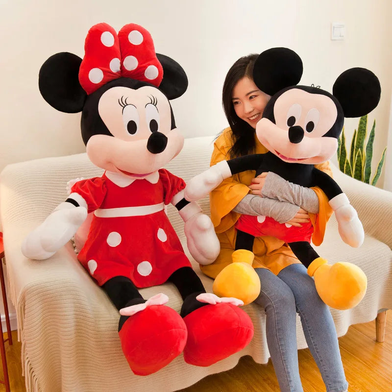 35-100cm Disney Couples Mickey Mouse Minnie Kawaii Plush Toys Children Gifts Plush Toys Doll Birthday Gift For Girlfriend Girls
