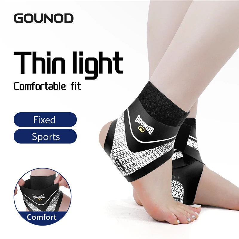 The Codex Adjustable Ankle Support Sleeve 1pc Elastic Breathable Anti-Spinning Pressure Pad for Fitness Sports Safety