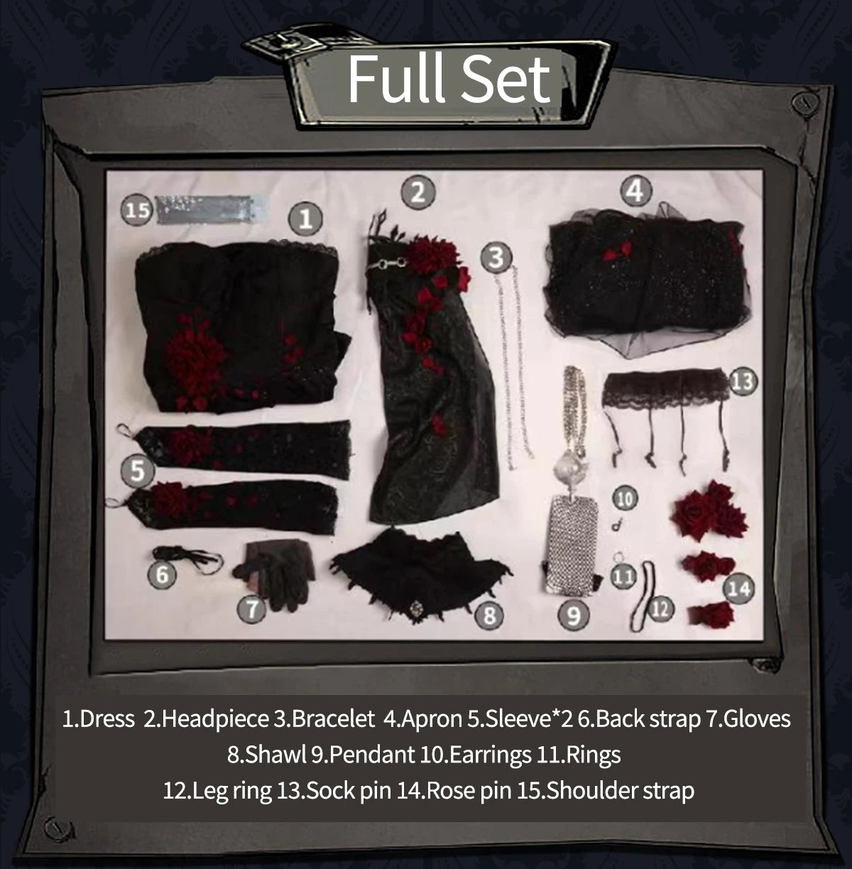 UWOWO Collab Series Game Identity V Psychologist Everlasting Night Ada Mesmer Costume Cosplay Costume