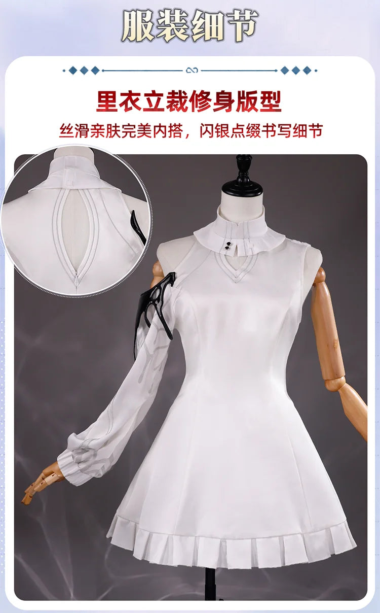 Honkai Star Rail Evernight March 7th Cosplay Costume Dress Earrings Headwear Mysterious Foreign Guest Halloween Party for Women