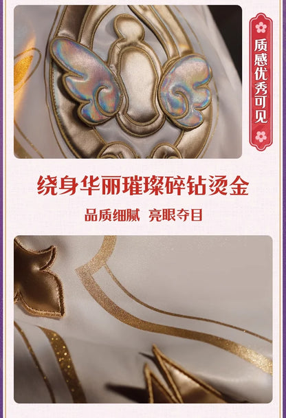 iCoser Honkai Star Rail Tribbie Cosplay Costume Wig Dress Uniform Headwear Wings Carnival Halloween Party for Women Girls Props