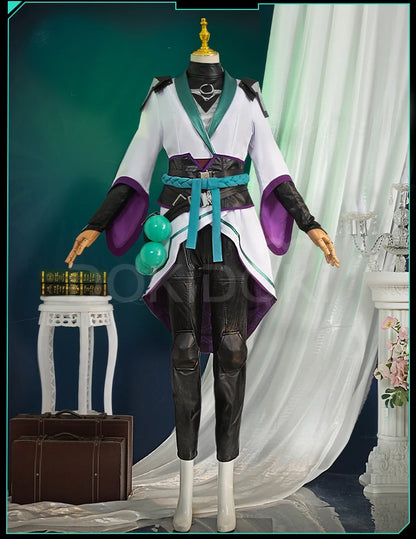 Sage Cosplay Costume Game Cosplay【S-2XL】DokiDoki-R Women White Costume Sage Cosplay Dress Plus Size Halloween