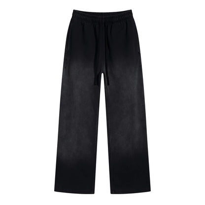 ZODF Retro Autumn Men's Washed Pants Retro Unisex Heavy Weight 450gsm Sports Knitted Straight Trouser Brand Clothes HY0916