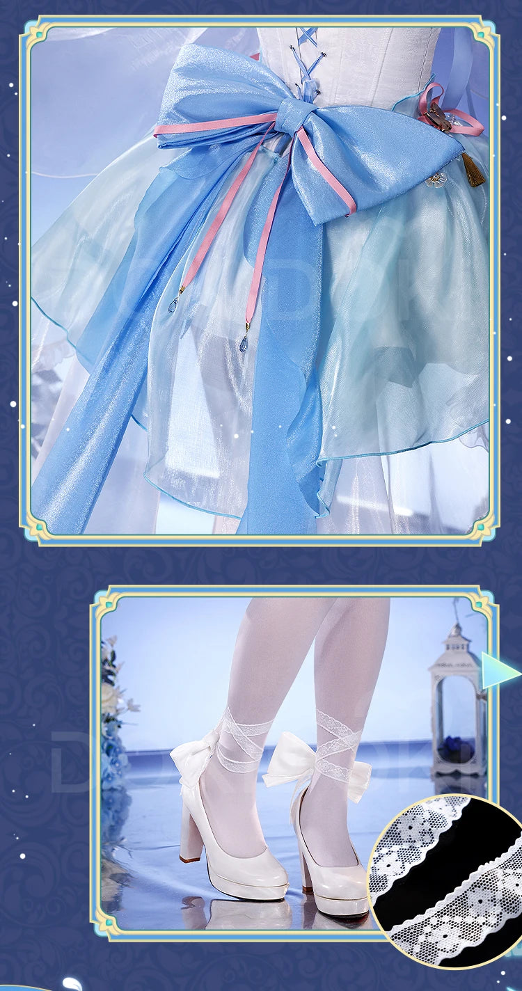 Kamisato Ayaka Doujin Cosplay Costume Game Genshin Impact Cosplay DokiDoki-SR Kamisato Ayaka Cosplay Women White Dress Costume