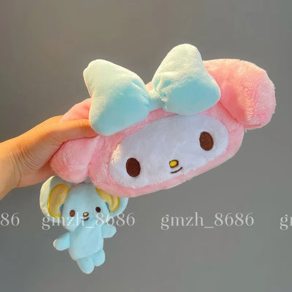 Cartoon Anime Bag Pencil Case and Coin Purse Kuromi My Melody KT Cat Plush Bag Anime Bag Cosmetic Bag Birthday Gifts Girl Women