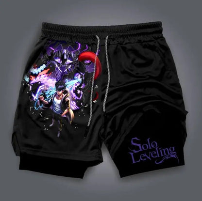 Solo Level Anime Gym Shorts Men Women Streetwear Casual Fitness Joggers Sport Pants Graphic Print Summer Fashion Quick-dry Pants