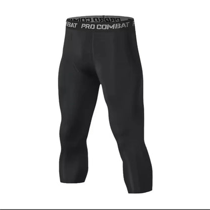 5-Point Slim Fit Men’s Fitness Pants Quick Drying Lightweight Running Sportswear - black / XXL