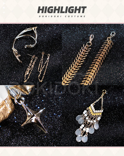 【Last Batch】IN STOCK Rumii Zoeyi Miraa Cosplay Costume【XS-3XL】DokiDoki-N Women White Suit Golden Rumii Cosplay Plus Size