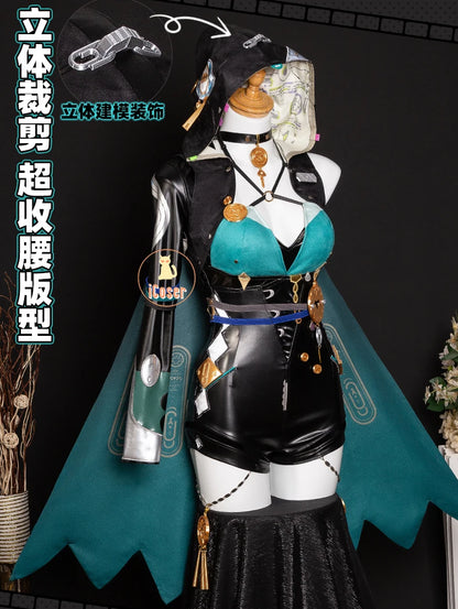 Zenless Zone Zero Lucia Cosplay Costume Wig Uniform Horns Headwear Tail Spook Shack Halloween Party for Women Girls Role Play