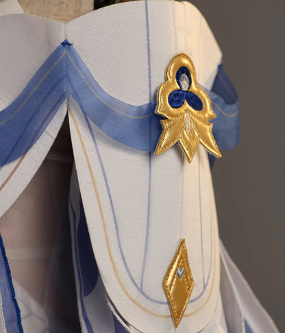 Genshin Impact Columbina Cosplay Costume Wig The Damselette Dress Headwear Eleven Fatui Harbingers Halloween Party Women Girls