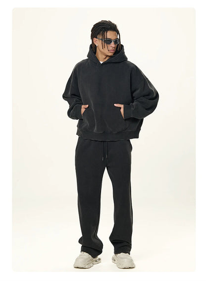 ZODF New 2025 Winter Man 350gsm Washed Fleece Hoodies Unisex Loose Boxy Style Hooded Pullovers Brand Outwears HY0041