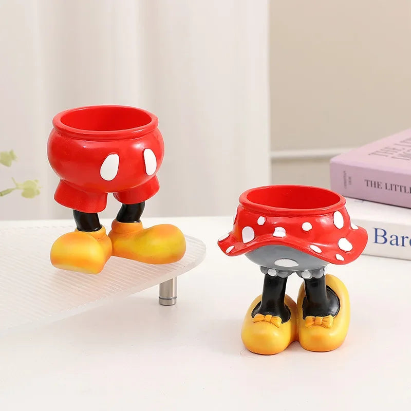 Disney Mickey Minnie Flower Pots Cartoon Mini Creative Resin Plant Pot Succulents Plants Bonsai Pots Home Decoration Gift