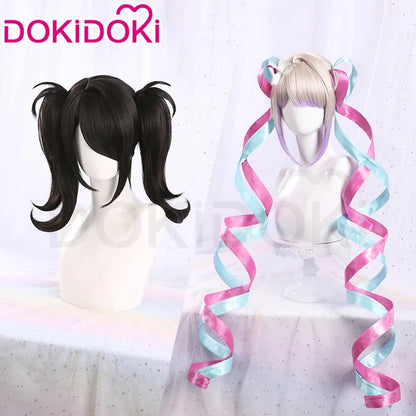 IN STOCK KAngel / Ame-chan Cospaly Wig Game NEEDY GIRL OVERDOSE Cosplay DokiDoki Halloween NEEDY GIRL OVERDOSE Cute Wig Free Cap