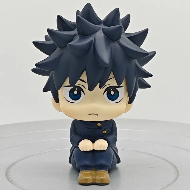 Popular Big Head Cute Anime Jujutsu Posture Figurine Naruto Shippuden Action Figures PVC Q Version Collection Model Toys Gifts