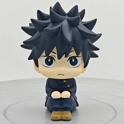 Popular Big Head Cute Anime Jujutsu Posture Figurine Naruto Shippuden Action Figures PVC Q Version Collection Model Toys Gifts