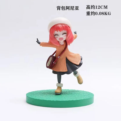 Manga Spy×Family Action Figures Forger Anya Detective Model Cute Anya Anime Figurine Toys PVC Collectible Ornament Birthday Gift