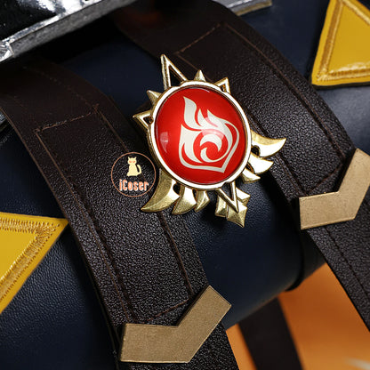 Genshin Impact Bennett Cosplay Costume Wig Adventures in Blazing Hue Uniform Headwear Mondstadt Halloween Party Women Men Props