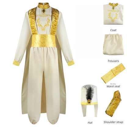 HOMCHEE TRENDS Arab Prince Cosplay Costume Adult Cotton Polyester Set - costume only / S