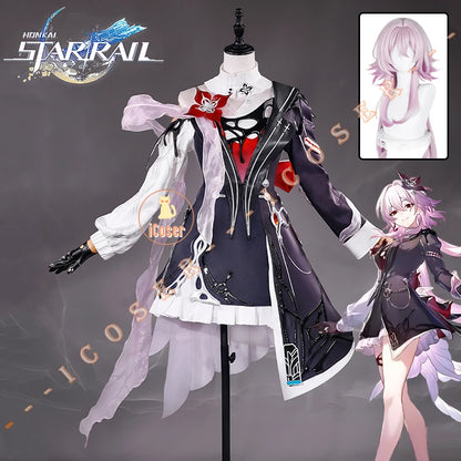 Honkai Star Rail Evernight March 7th Cosplay Costume Dress Earrings Headwear Mysterious Foreign Guest Halloween Party for Women