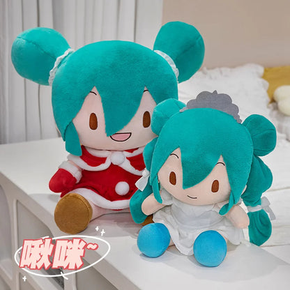 Lovely Hatsune Miku Fufu Plush Toys Preciality Classic Deep Sea Collection SEGA Hatsune Miku Stuffed Doll  Kids Xmas Gifts