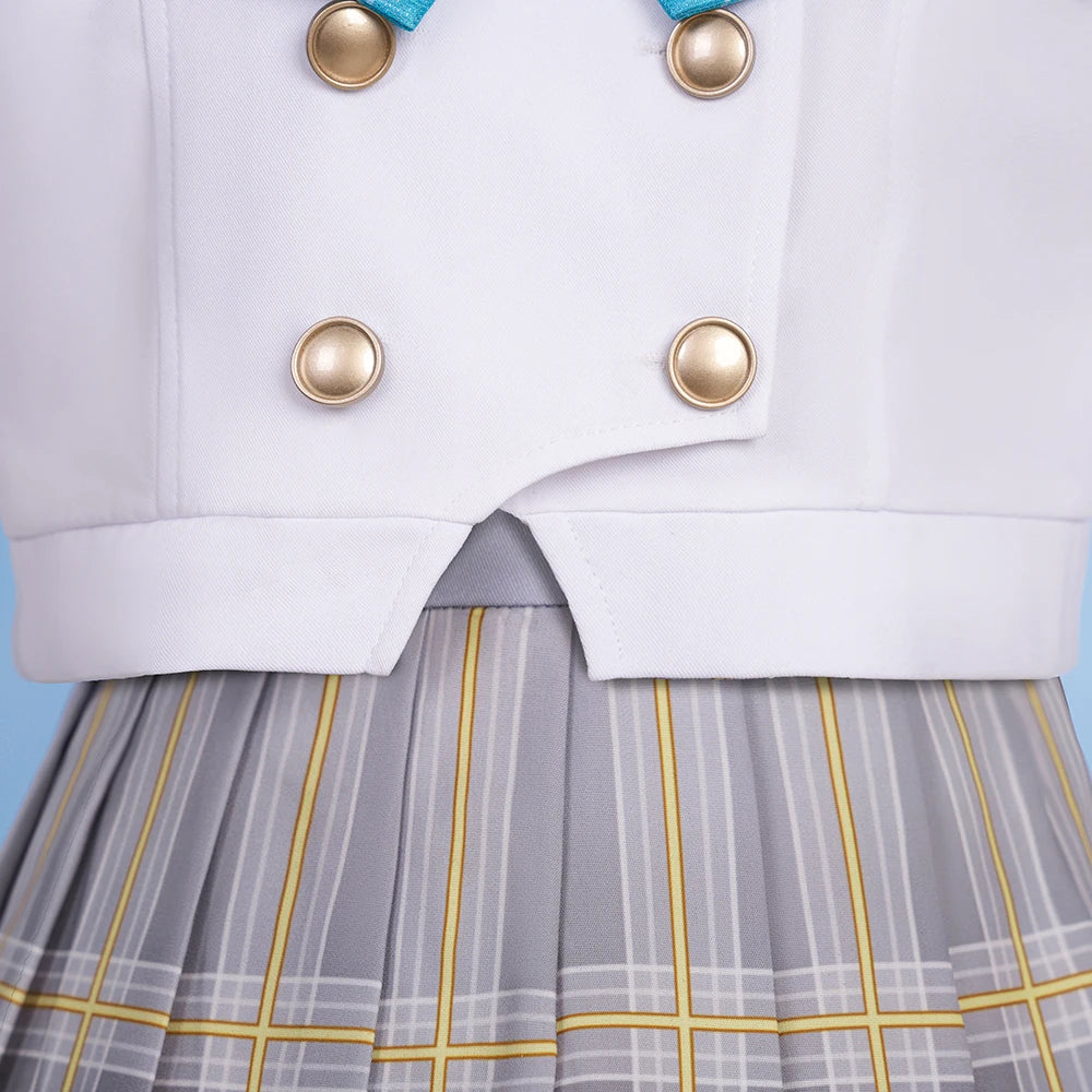 iCoser Honkai Star Rail Firefly Cosplay Costume Spring Missive Uniform Headwear Socks Halloween Party for Women Girls Cos Gifts