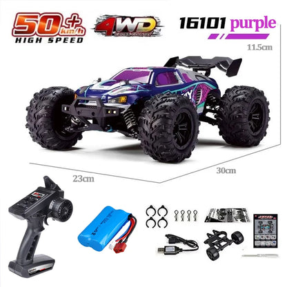 SCY 1:16 70KM/H or 50KM/H 4WD RC Car with LED Remote Control Cars High Speed Drift Monster Truck for Kids Vs Wltoys 144001 Toys