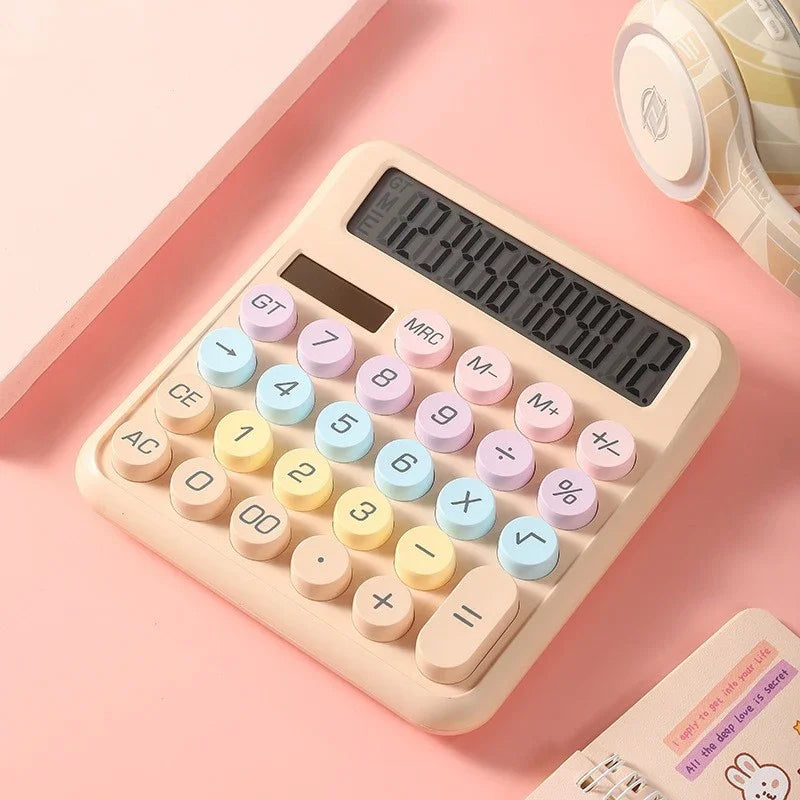Ins Dopamine Candy Color Calculators Large Display Mechanical Dot Keyboard Back To School Supplies Students/Finance Stationery