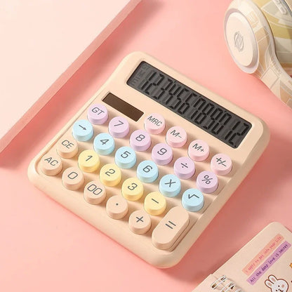Ins Dopamine Candy Color Calculators Large Display Mechanical Dot Keyboard Back To School Supplies Students/Finance Stationery