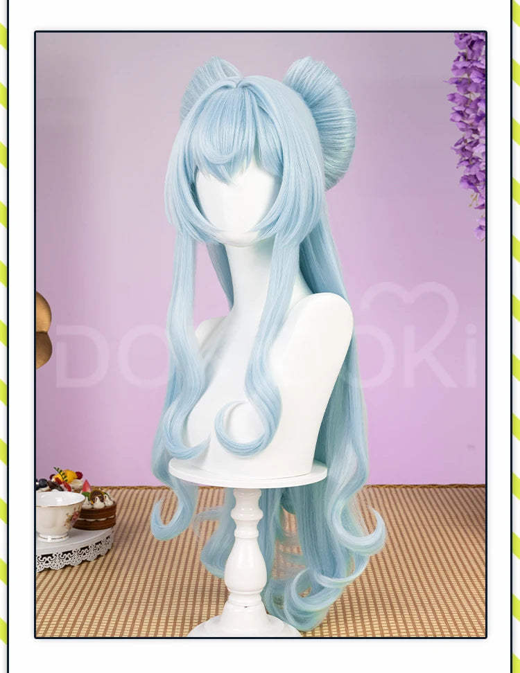 IN STOCK Yumemizuki Mizuki Hutao Wig Game Genshin Impact DokiDoki 95cm Long Wig Hu Tao Lantern Rite Free Cap Yumemizuki Ears Fan