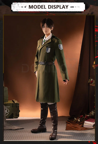 IN STOCK Erenn Mikasaa Levii Hangee Arminn Cosplay Costume Anime【S-3XL】DokiDoki-R Women Men Leather Plus size